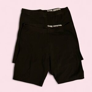wonder nation Black Stretch Cotton-Blend Shorts Duo